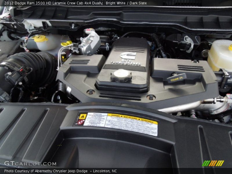  2012 Ram 3500 HD Laramie Crew Cab 4x4 Dually Engine - 6.7 Liter OHV 24-Valve Cummins VGT Turbo-Diesel Inline 6 Cylinder