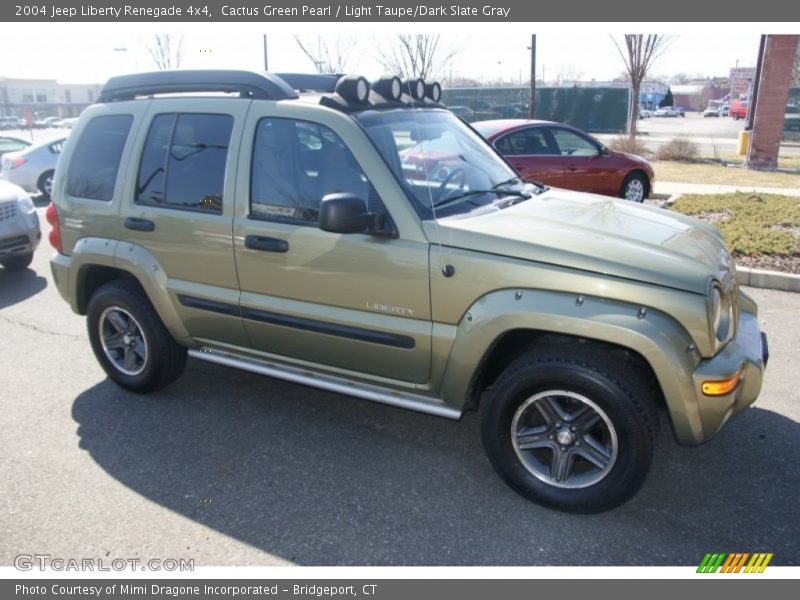 Cactus Green Pearl / Light Taupe/Dark Slate Gray 2004 Jeep Liberty Renegade 4x4