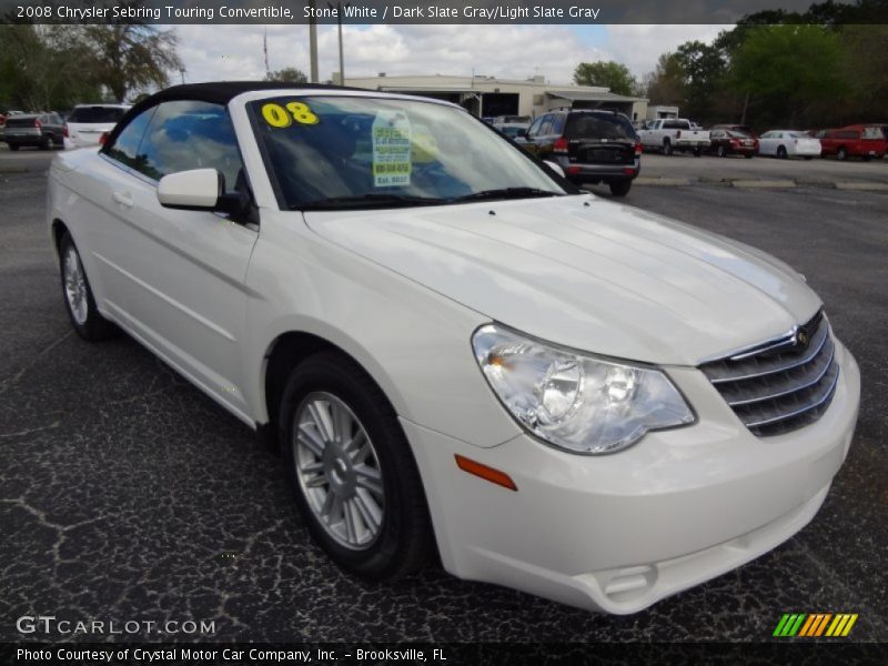 Stone White / Dark Slate Gray/Light Slate Gray 2008 Chrysler Sebring Touring Convertible