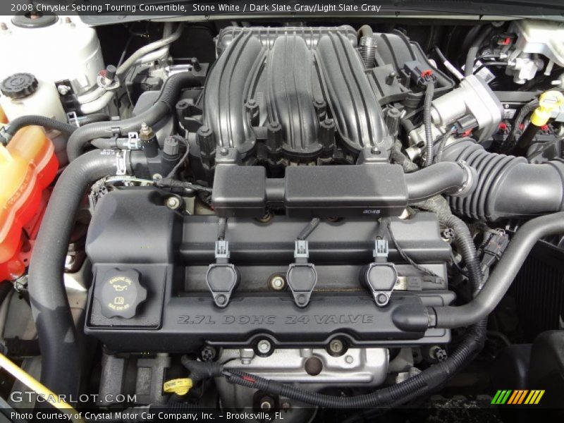 Stone White / Dark Slate Gray/Light Slate Gray 2008 Chrysler Sebring Touring Convertible