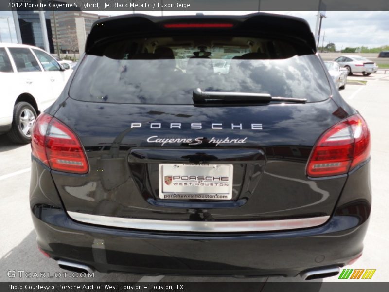 Jet Black Metallic / Luxor Beige 2012 Porsche Cayenne S Hybrid