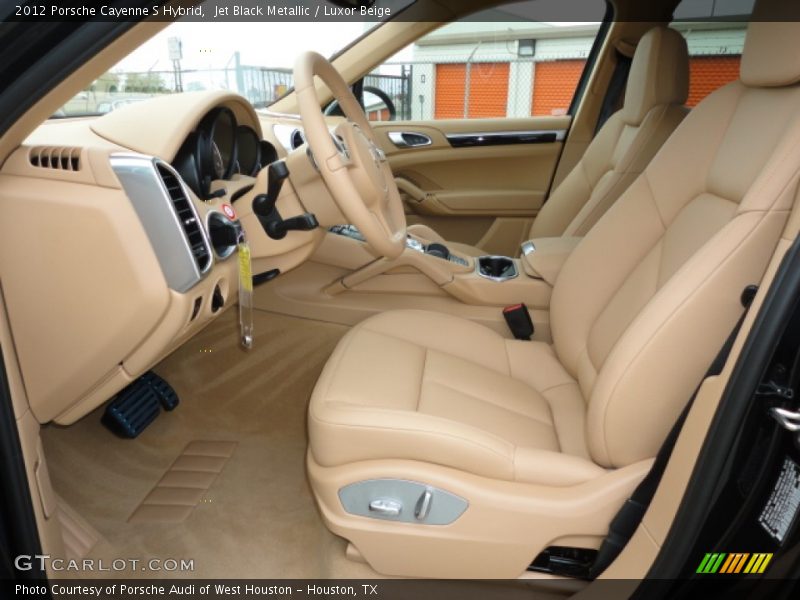 Jet Black Metallic / Luxor Beige 2012 Porsche Cayenne S Hybrid