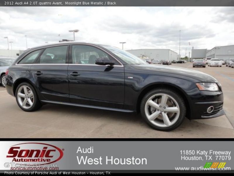 Moonlight Blue Metallic / Black 2012 Audi A4 2.0T quattro Avant