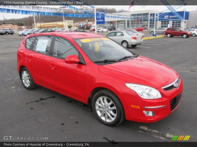 Chilipepper Red / Black 2009 Hyundai Elantra Touring