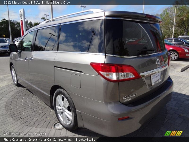 Brilliant Silver / Gray 2012 Nissan Quest 3.5 SL