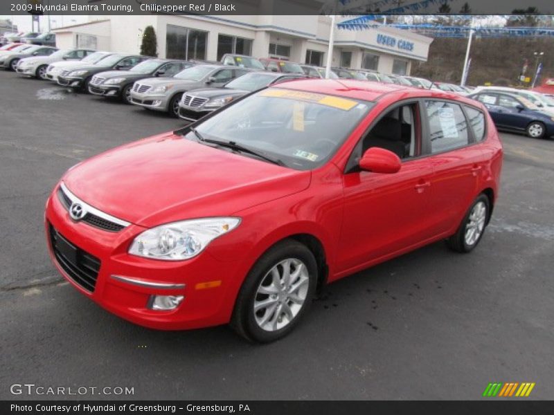 Chilipepper Red / Black 2009 Hyundai Elantra Touring