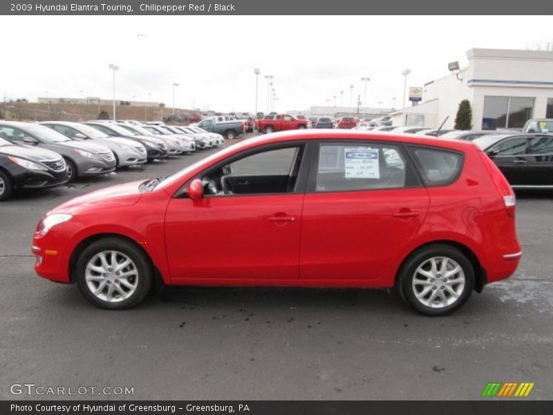 Chilipepper Red / Black 2009 Hyundai Elantra Touring