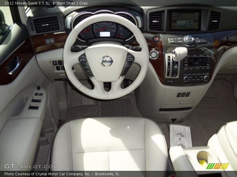 Brilliant Silver / Gray 2012 Nissan Quest 3.5 SL