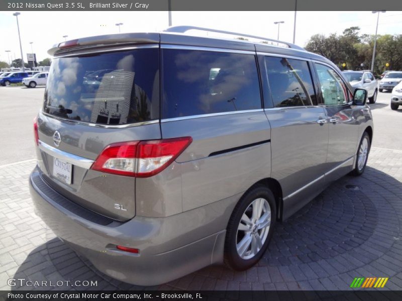 Brilliant Silver / Gray 2012 Nissan Quest 3.5 SL