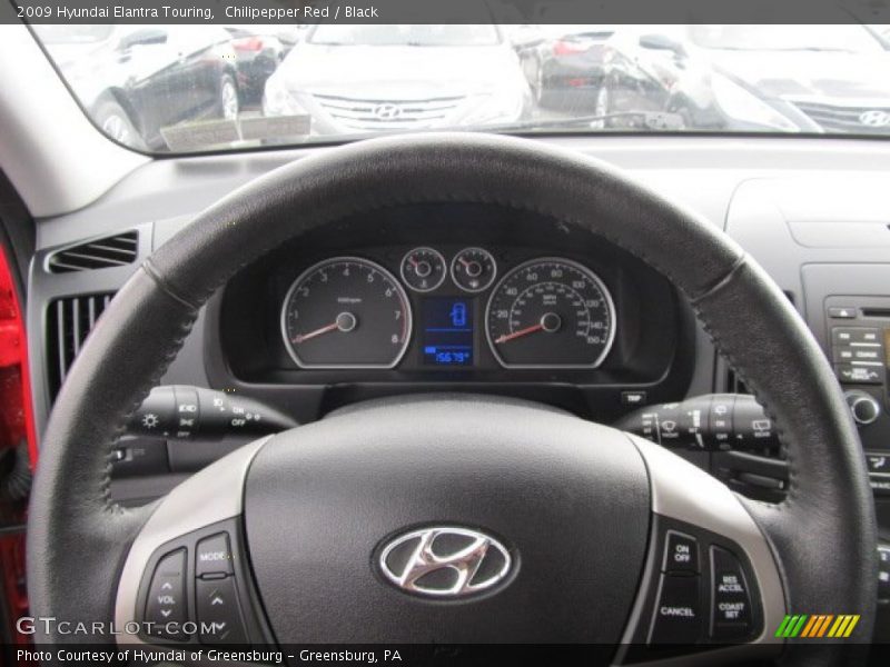 Chilipepper Red / Black 2009 Hyundai Elantra Touring