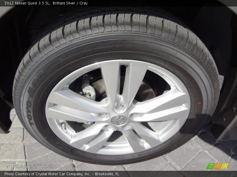 Brilliant Silver / Gray 2012 Nissan Quest 3.5 SL