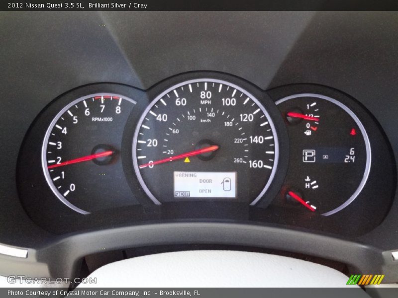 Brilliant Silver / Gray 2012 Nissan Quest 3.5 SL