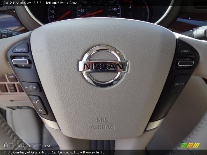 Brilliant Silver / Gray 2012 Nissan Quest 3.5 SL