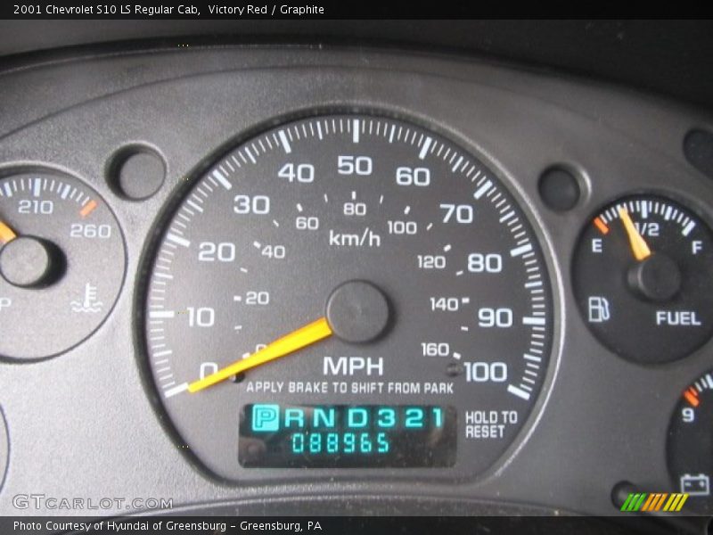 Victory Red / Graphite 2001 Chevrolet S10 LS Regular Cab