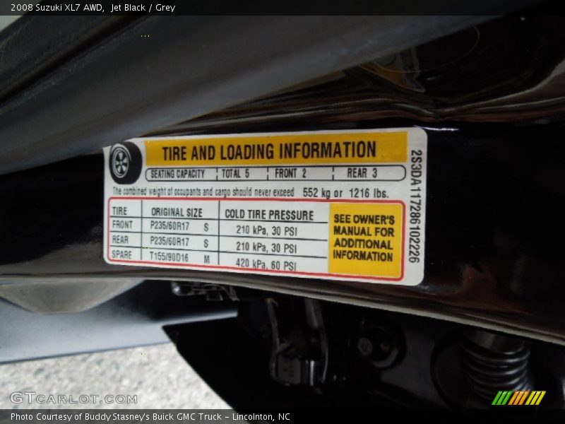 Jet Black / Grey 2008 Suzuki XL7 AWD