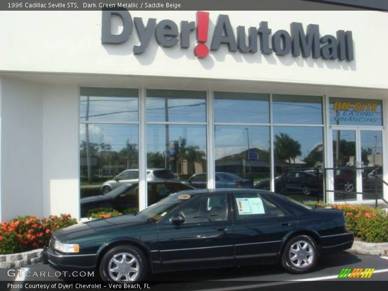 Dark Green Metallic / Saddle Beige 1996 Cadillac Seville STS