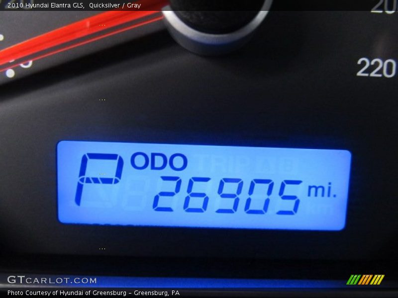 Quicksilver / Gray 2010 Hyundai Elantra GLS