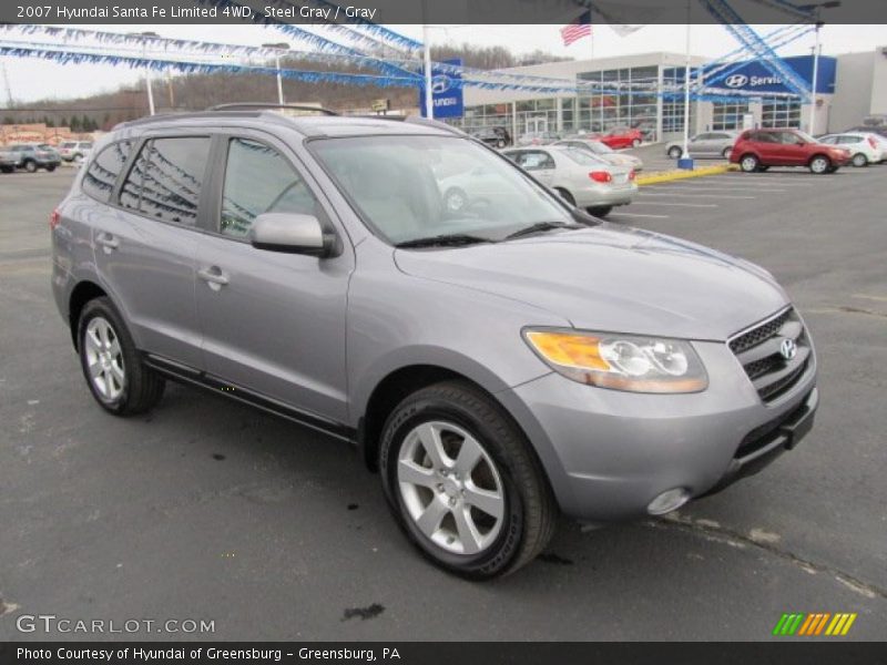 Steel Gray / Gray 2007 Hyundai Santa Fe Limited 4WD