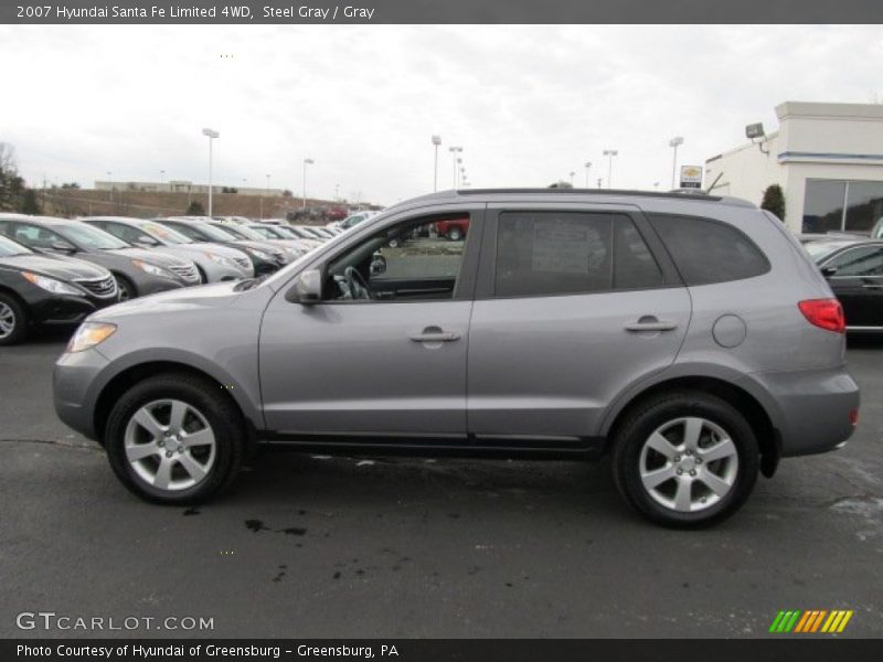 Steel Gray / Gray 2007 Hyundai Santa Fe Limited 4WD