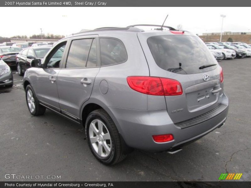 Steel Gray / Gray 2007 Hyundai Santa Fe Limited 4WD