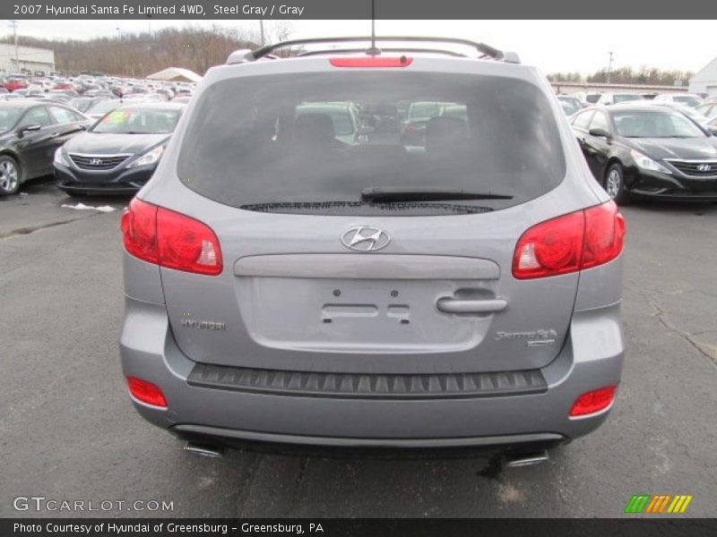 Steel Gray / Gray 2007 Hyundai Santa Fe Limited 4WD