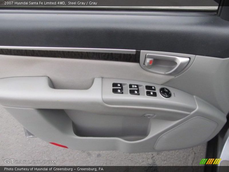 Steel Gray / Gray 2007 Hyundai Santa Fe Limited 4WD