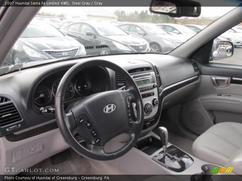 Steel Gray / Gray 2007 Hyundai Santa Fe Limited 4WD