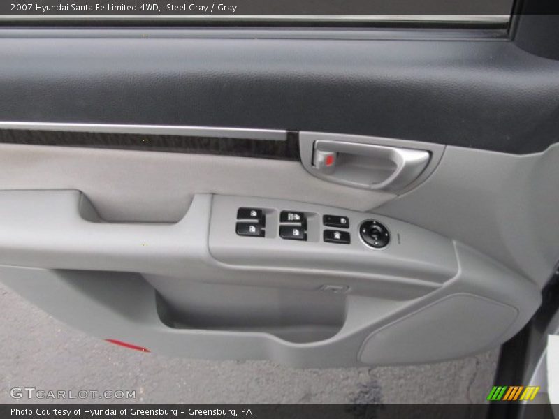 Steel Gray / Gray 2007 Hyundai Santa Fe Limited 4WD