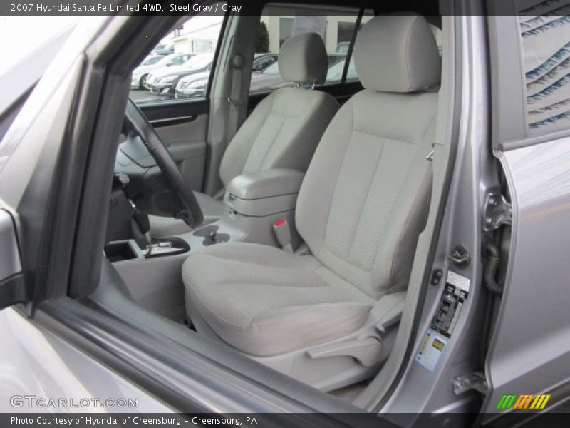 Steel Gray / Gray 2007 Hyundai Santa Fe Limited 4WD