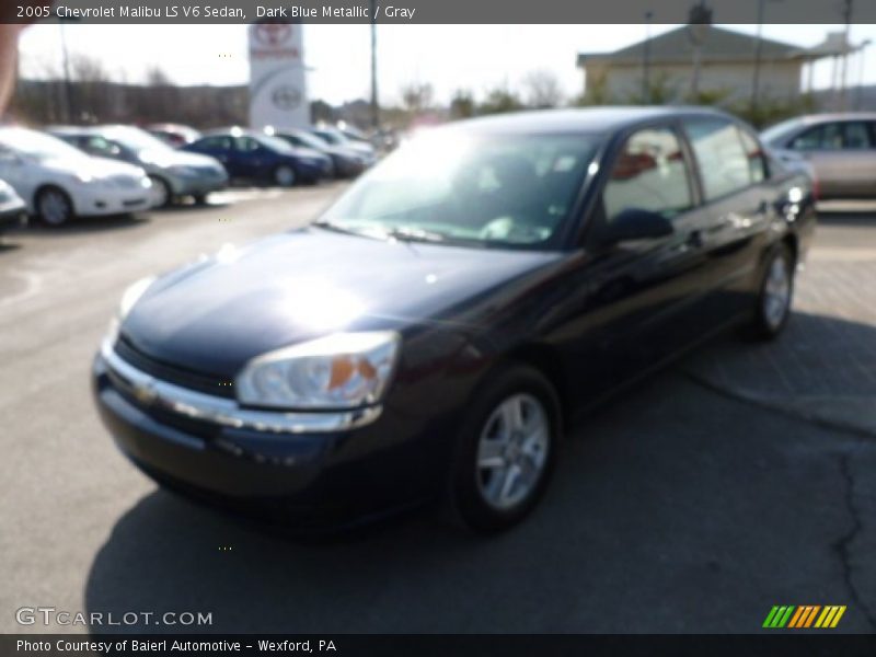 Dark Blue Metallic / Gray 2005 Chevrolet Malibu LS V6 Sedan