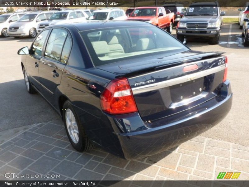 Dark Blue Metallic / Gray 2005 Chevrolet Malibu LS V6 Sedan