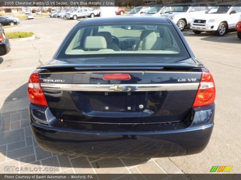 Dark Blue Metallic / Gray 2005 Chevrolet Malibu LS V6 Sedan