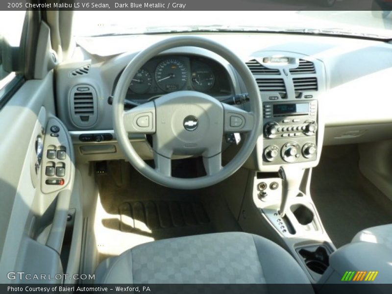 Dark Blue Metallic / Gray 2005 Chevrolet Malibu LS V6 Sedan