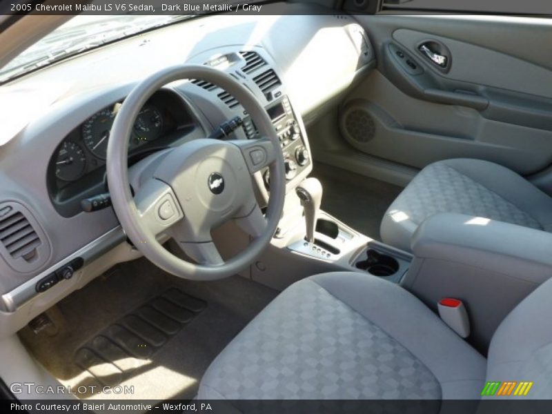 Dark Blue Metallic / Gray 2005 Chevrolet Malibu LS V6 Sedan
