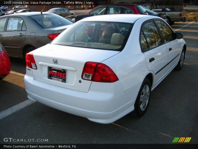 Taffeta White / Ivory 2005 Honda Civic Value Package Sedan