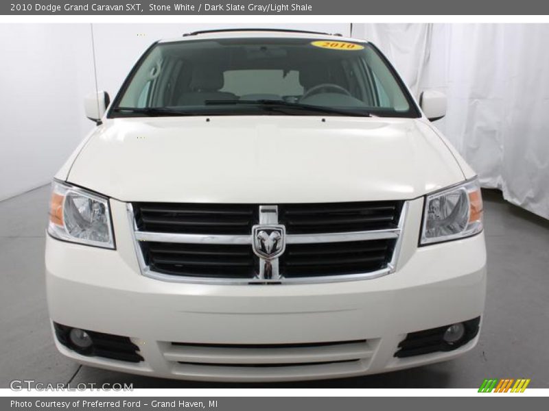 Stone White / Dark Slate Gray/Light Shale 2010 Dodge Grand Caravan SXT