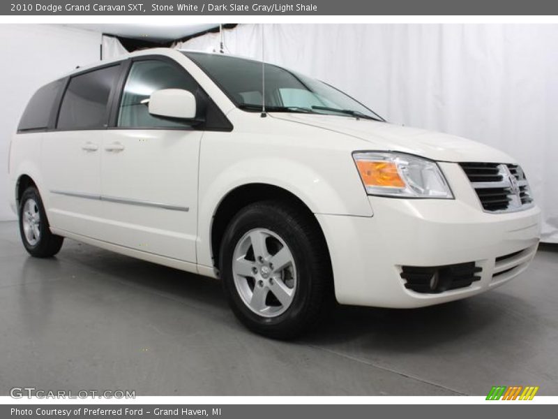 Stone White / Dark Slate Gray/Light Shale 2010 Dodge Grand Caravan SXT