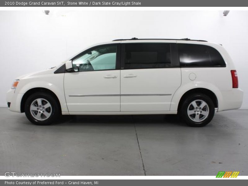 Stone White / Dark Slate Gray/Light Shale 2010 Dodge Grand Caravan SXT