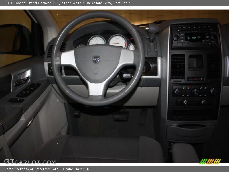 Stone White / Dark Slate Gray/Light Shale 2010 Dodge Grand Caravan SXT