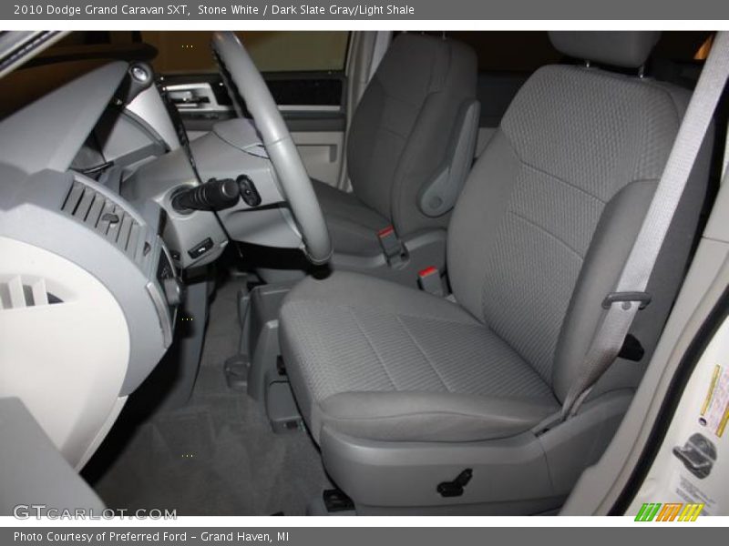 Stone White / Dark Slate Gray/Light Shale 2010 Dodge Grand Caravan SXT