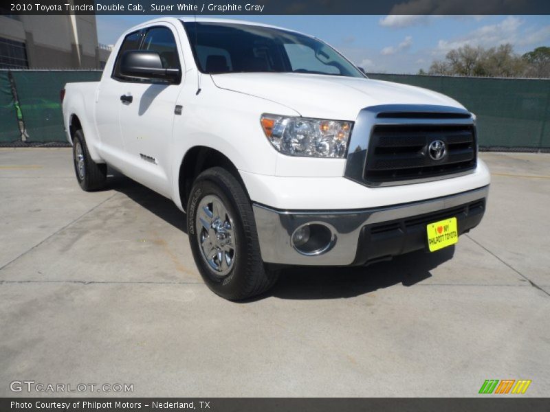Super White / Graphite Gray 2010 Toyota Tundra Double Cab