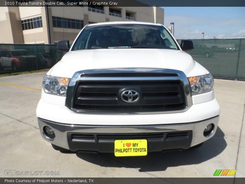 Super White / Graphite Gray 2010 Toyota Tundra Double Cab