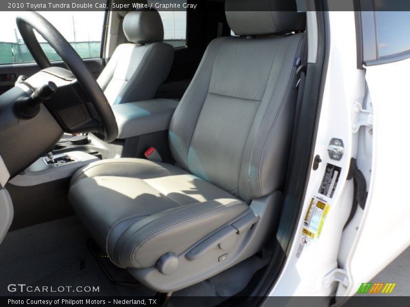 Super White / Graphite Gray 2010 Toyota Tundra Double Cab