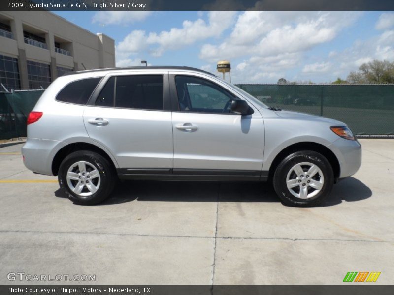 Bright Silver / Gray 2009 Hyundai Santa Fe GLS