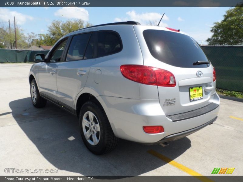 Bright Silver / Gray 2009 Hyundai Santa Fe GLS