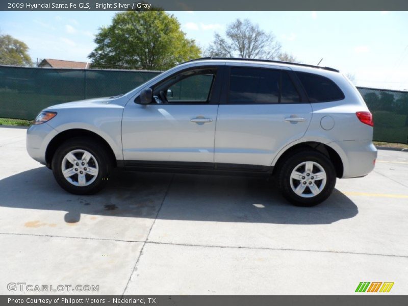 Bright Silver / Gray 2009 Hyundai Santa Fe GLS