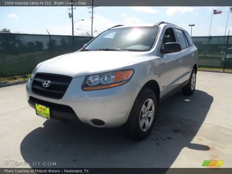 Bright Silver / Gray 2009 Hyundai Santa Fe GLS