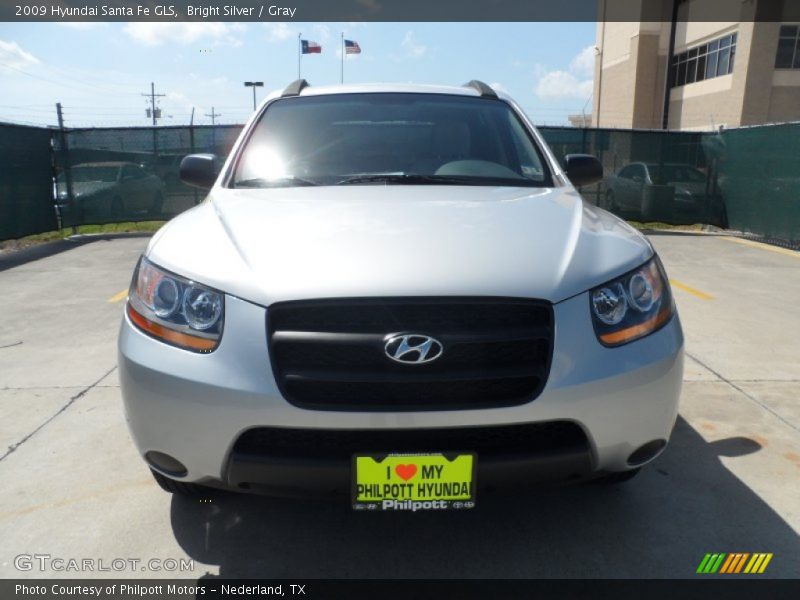 Bright Silver / Gray 2009 Hyundai Santa Fe GLS