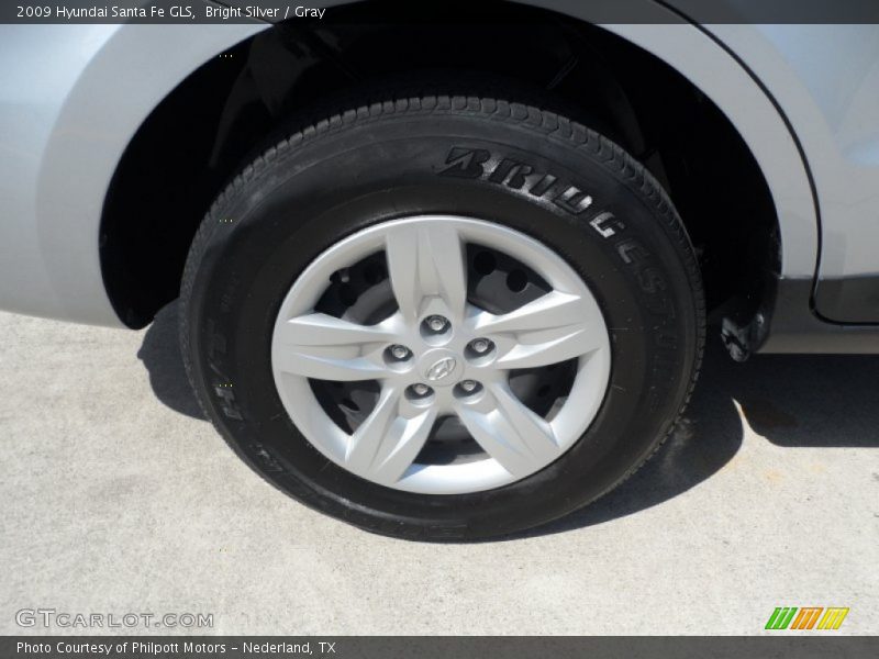 Bright Silver / Gray 2009 Hyundai Santa Fe GLS