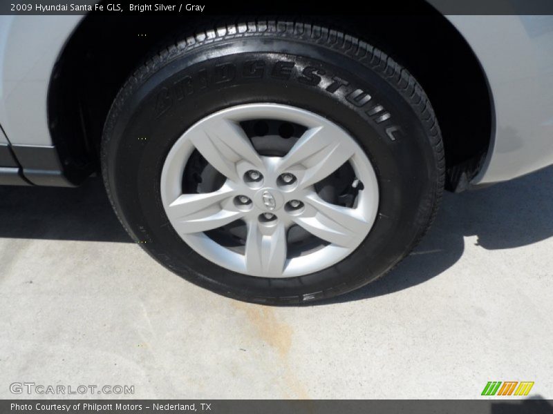 Bright Silver / Gray 2009 Hyundai Santa Fe GLS